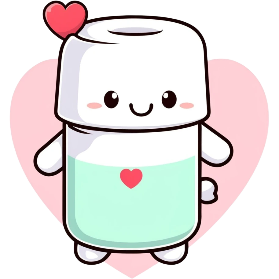 Marshmallow love emoji