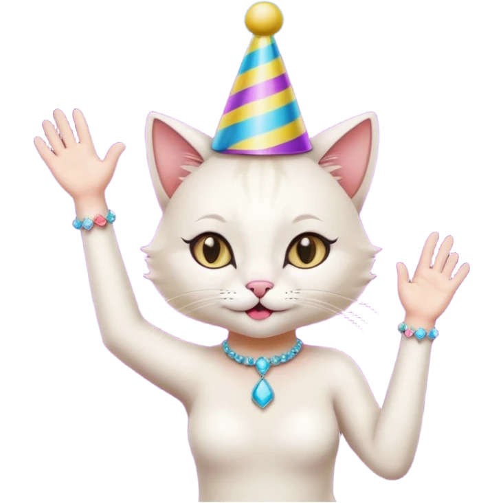 Girl Cat dancing at nightclub  emoji