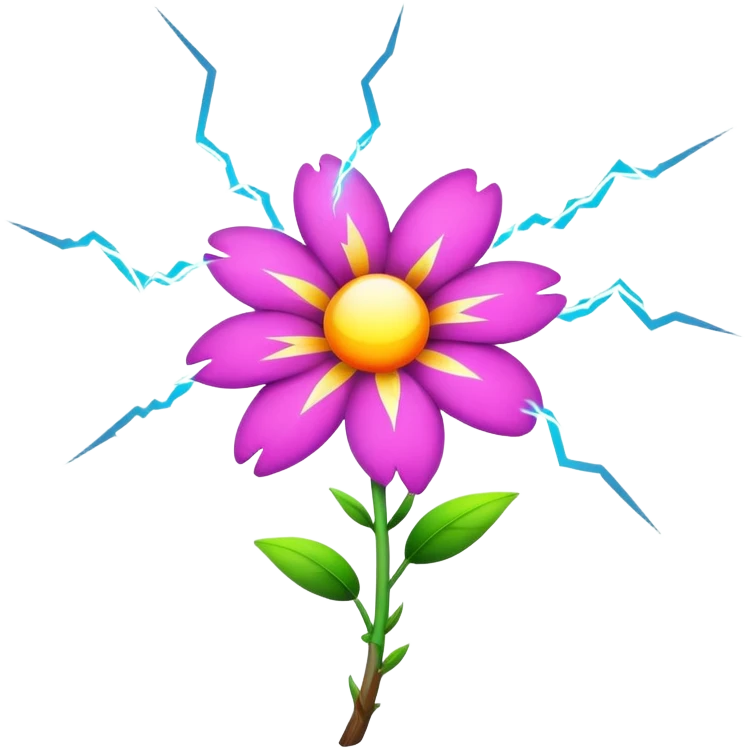 thunder and flower emoji