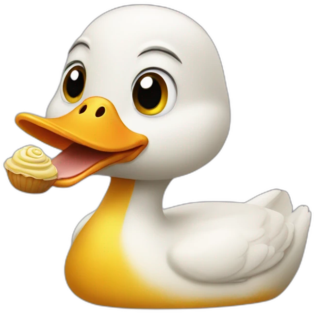 a duck that eats snails emoji