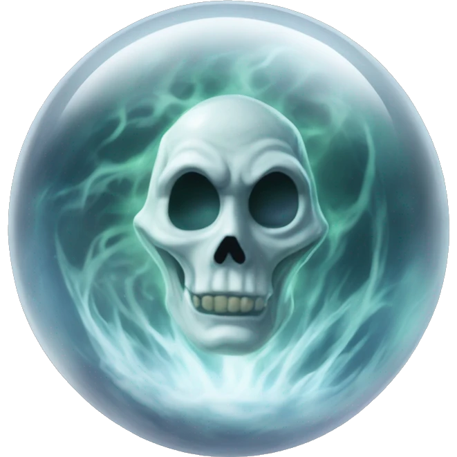 The prophecy orb: A glass sphere containing a prophecy about Harry and Voldemort. It has delicate markings and a misty interior that swirls with prophecy when examined.

 emoji