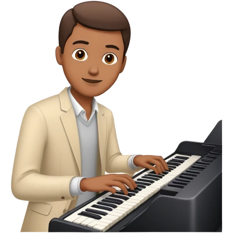 Man playing keyboard solo emoji