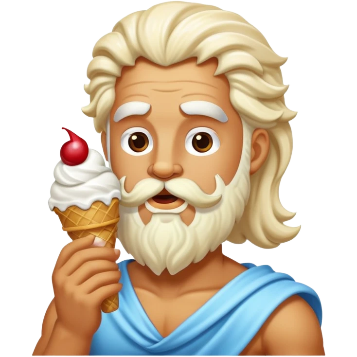 Zeus eating ice cream emoji