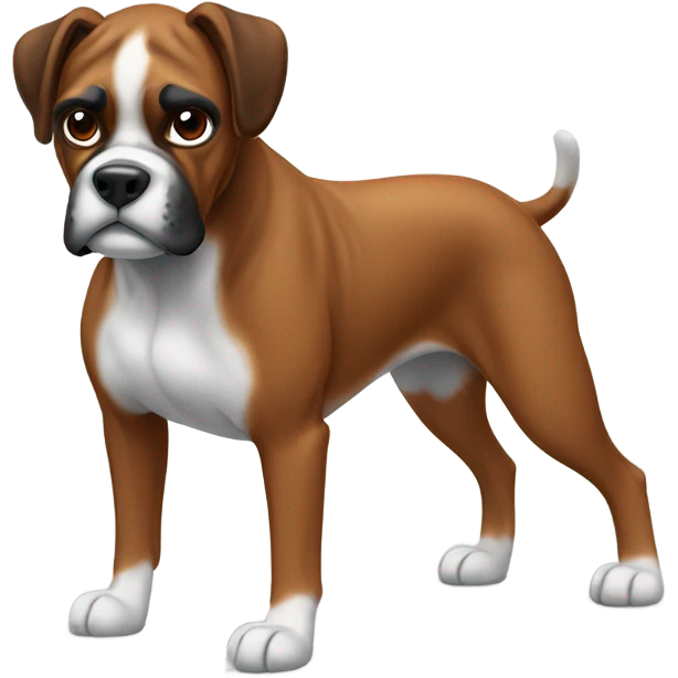 A boxer dog named rusty  emoji