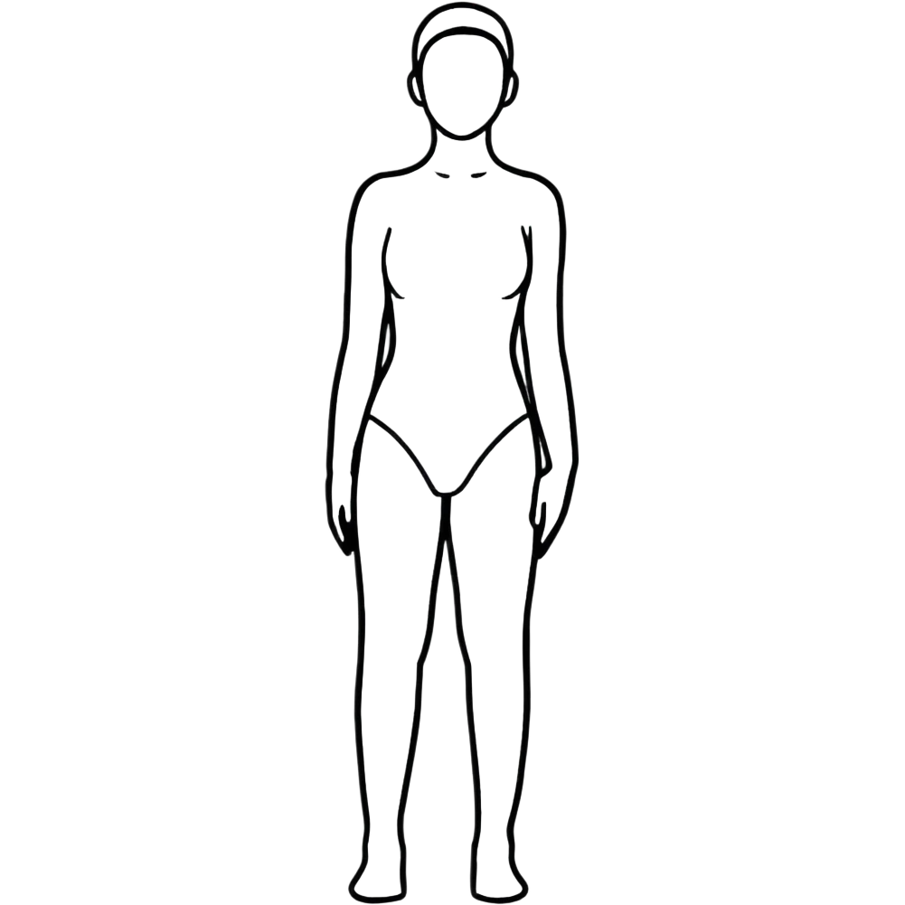 full body skinny female figure standing emoji