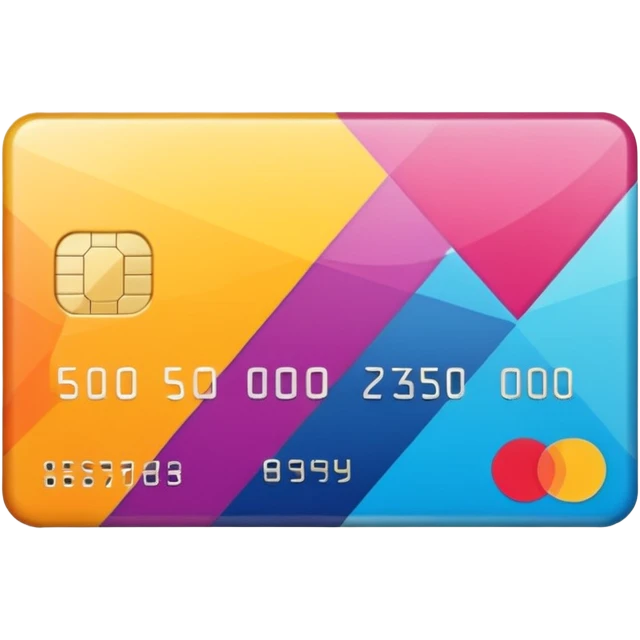 aesthetic credit card with pattern emoji