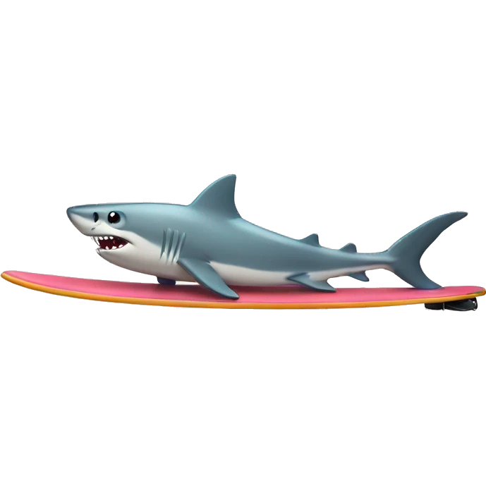Shark on a surfboard  emoji