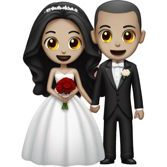 two vampires getting married emoji