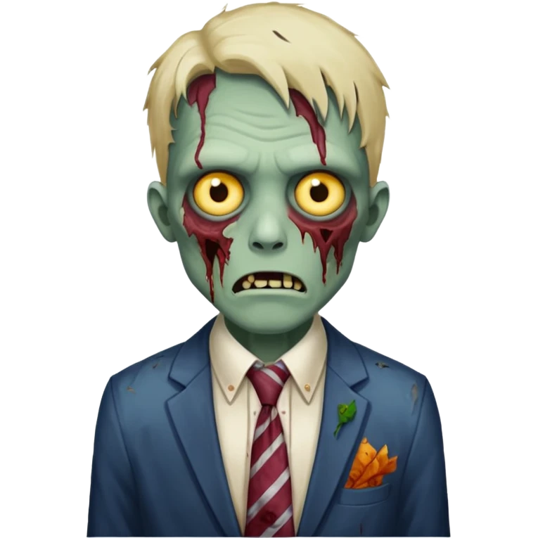 ZOMBIE WITH TIE emoji