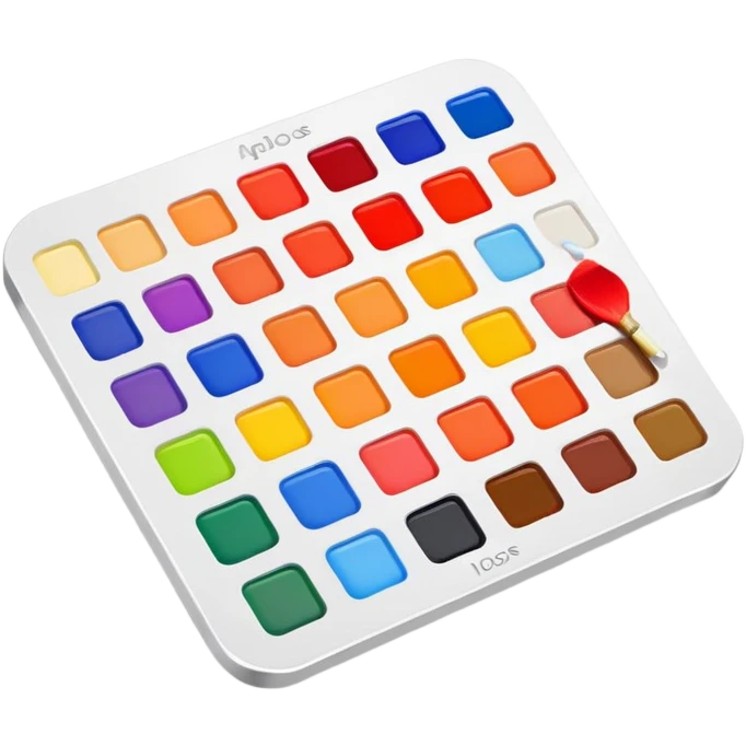Палтира красок, в стиле apple emoji