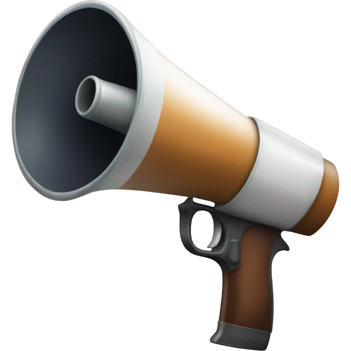 weapon-shaped megaphone emoji