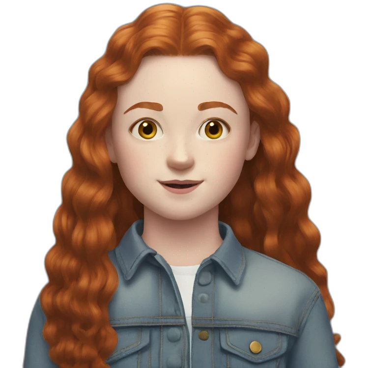 Sadie Sink long hair emoji