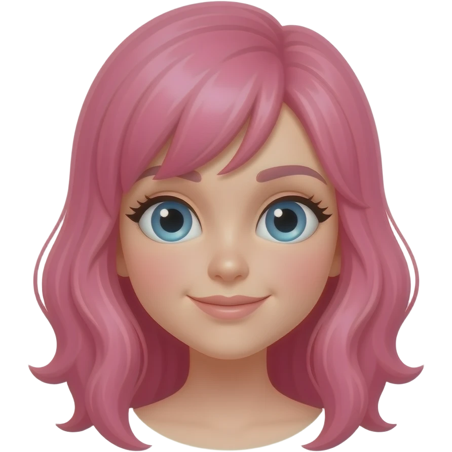Yellow Girl with pink hair emoji
