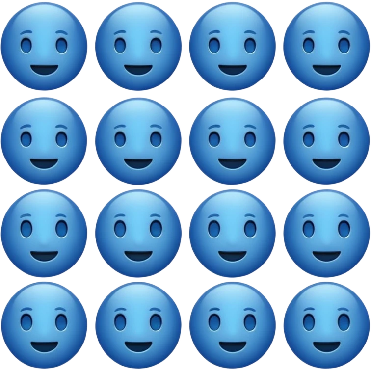 Blue emoji emoji