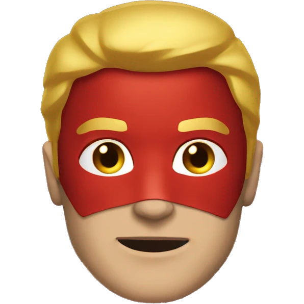 red and gold superhero emoji