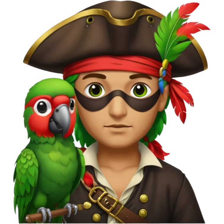 pirate and parrot emoji