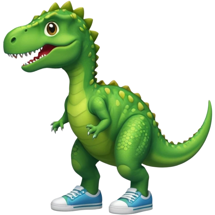 Dinosaurio con tenis  emoji