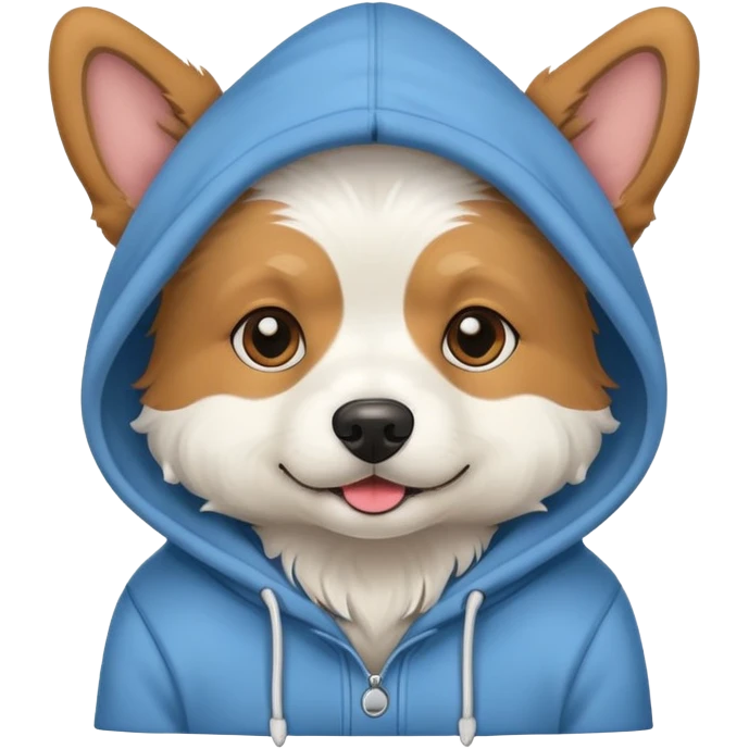 Dog with hoodie emoji