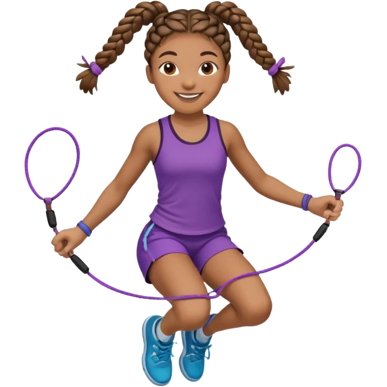 Black girl jumping rope emoji