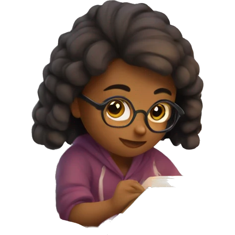 cozy girl studying  emoji