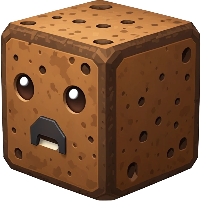 Klocek skaczącego dirtu z minecraft emoji