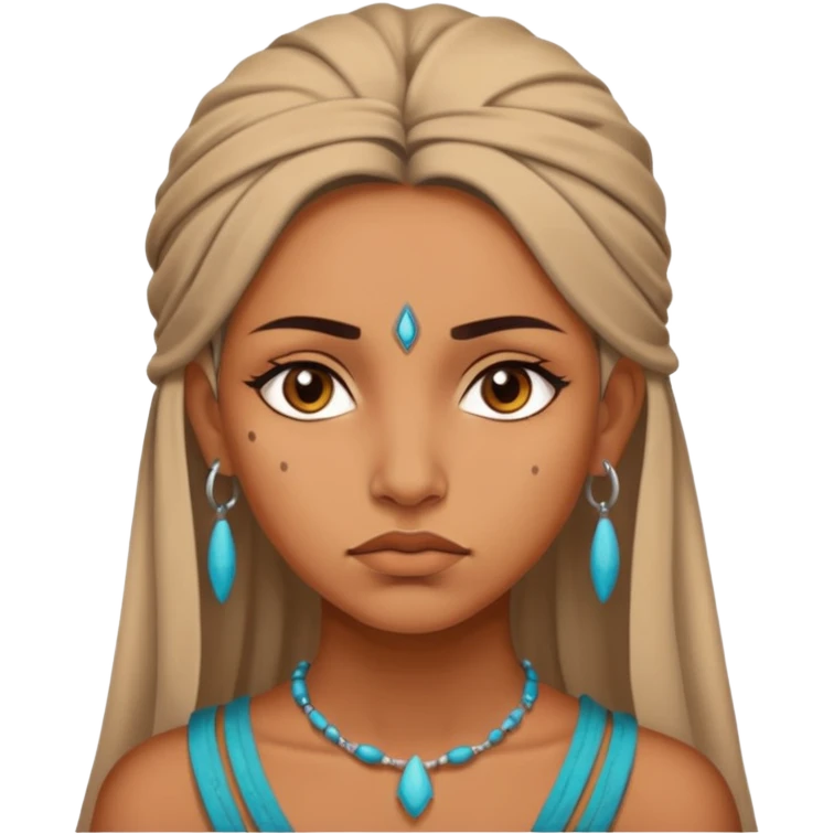 ldesert woman with piercings just face  emoji