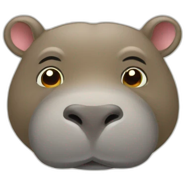 Hippopotame avec loutre emoji