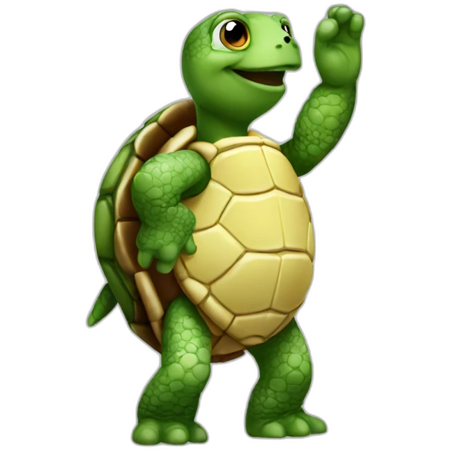 a turtle saluting emoji