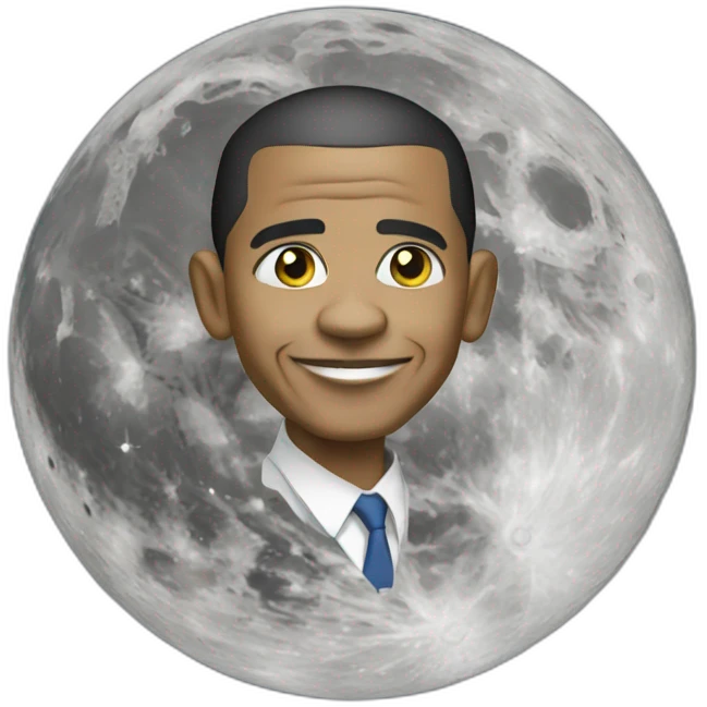 obama on the moon emoji