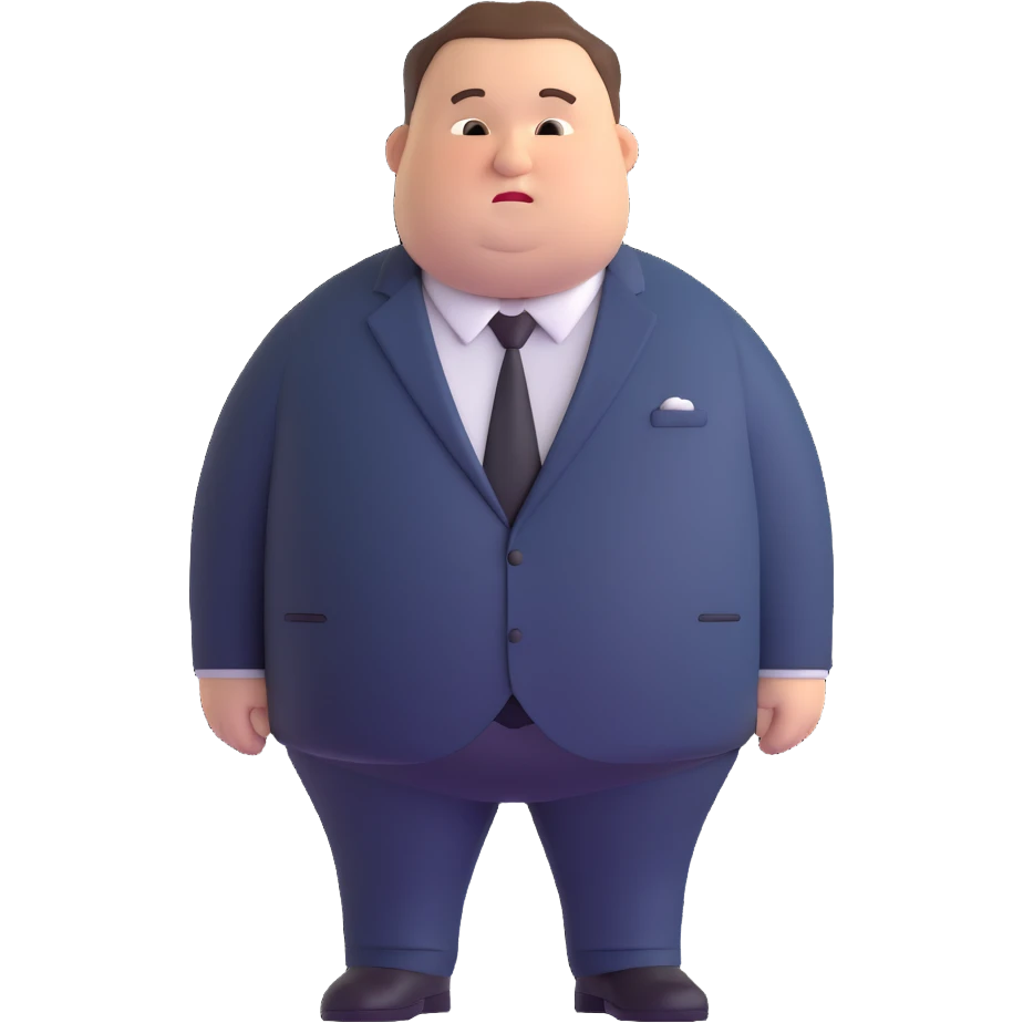 fat ugly man in business suit emoji