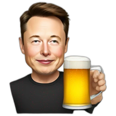 elon musk drink beer emoji