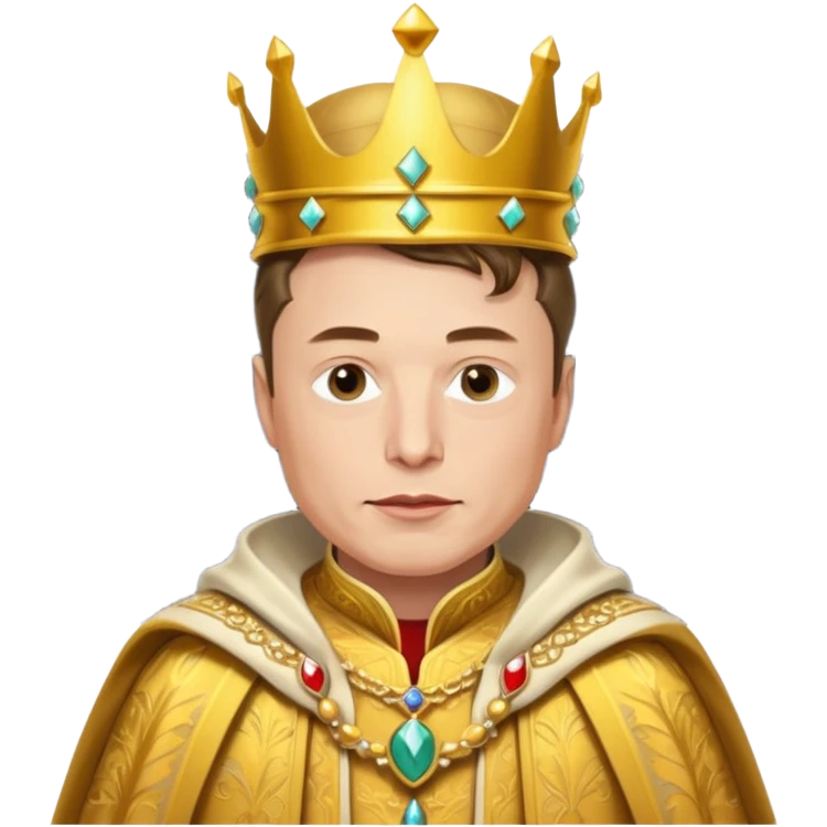 Elon musk as king emoji