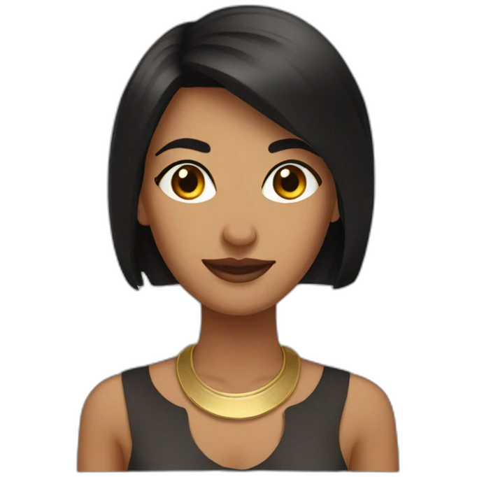Egiptian woman short hair emoji