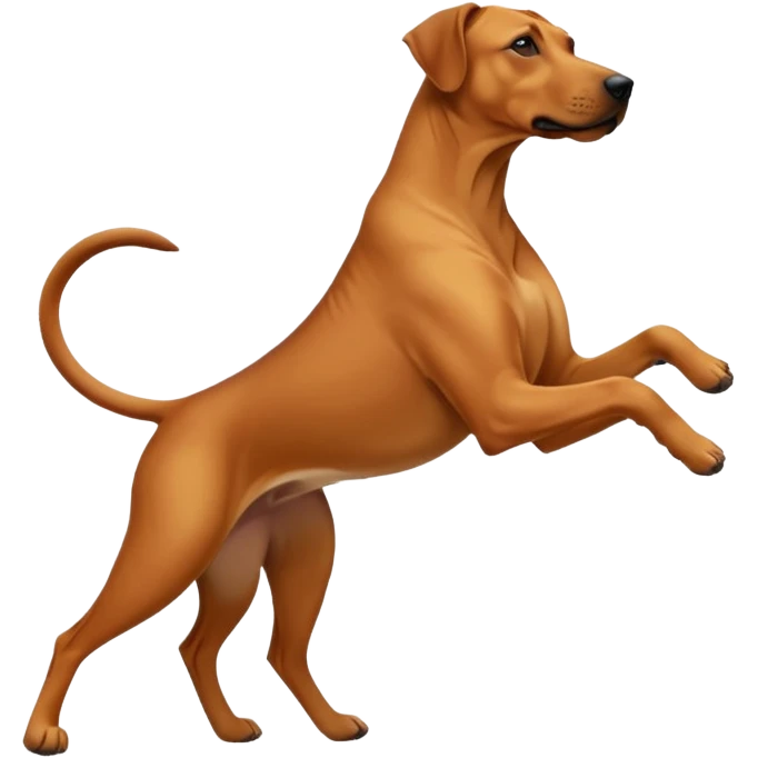 Ein rodisian rideback hund der tanzt  emoji