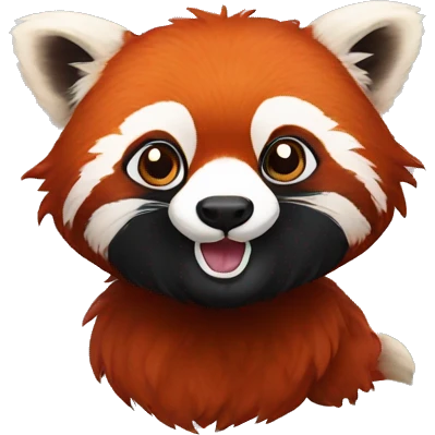 red panda with a big black beard emoji