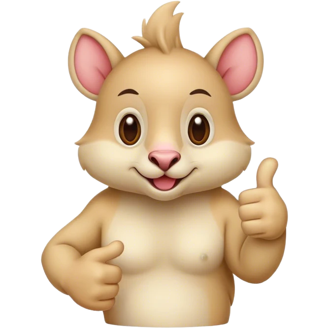 Weird animal giving thumbs up emoji
