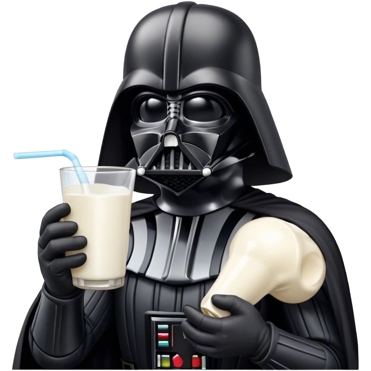 Earth Vader drinking milk emoji