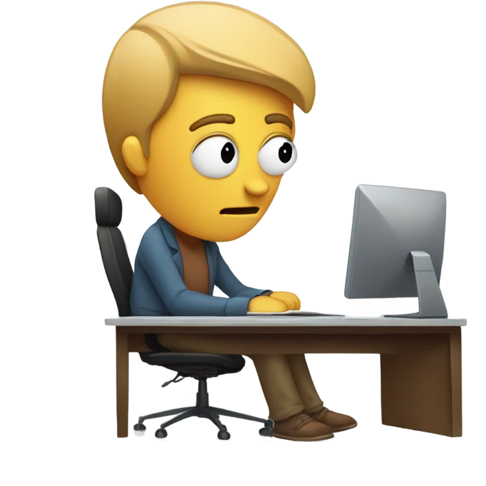Bored at work  emoji