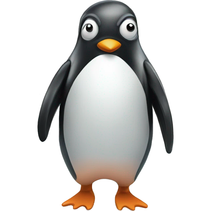 a penguin at the pool emoji
