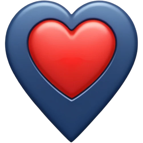 Navy location pin, with heart inside emoji