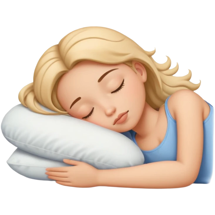 girl sleeping with ZZZ symbols above her head emoji