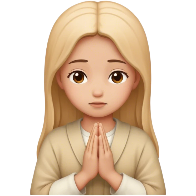 Girl praying  emoji