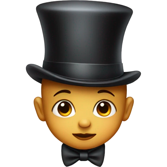 Baby with a top hat emoji