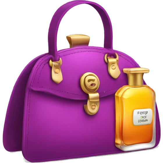 Purse that has a perfume bottle built in emoji