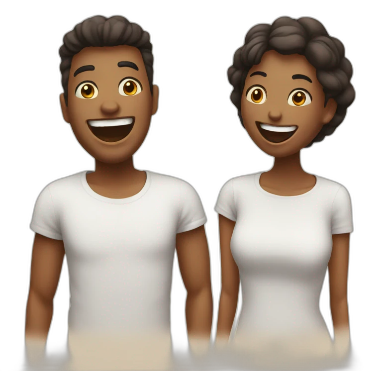 laughing couple hearts emoji