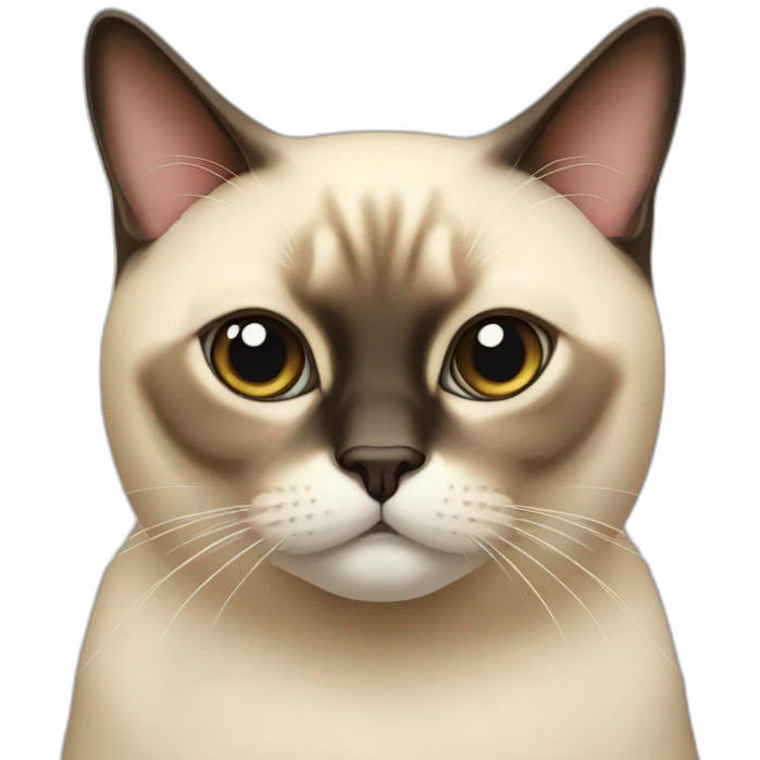 Fat Siamese cat emoji