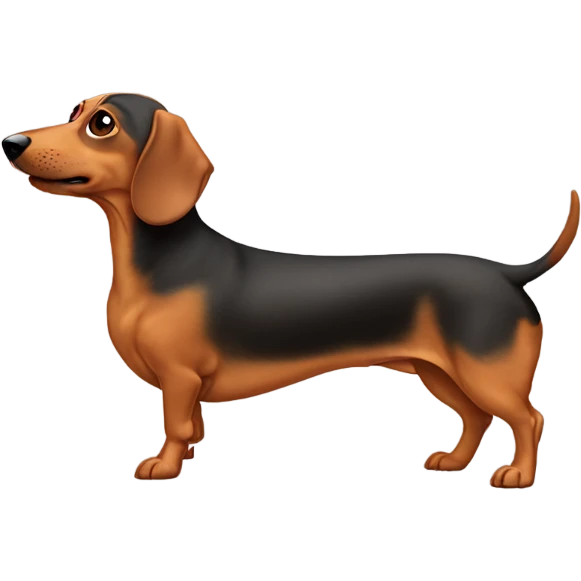 Weiner dog with a bun emoji