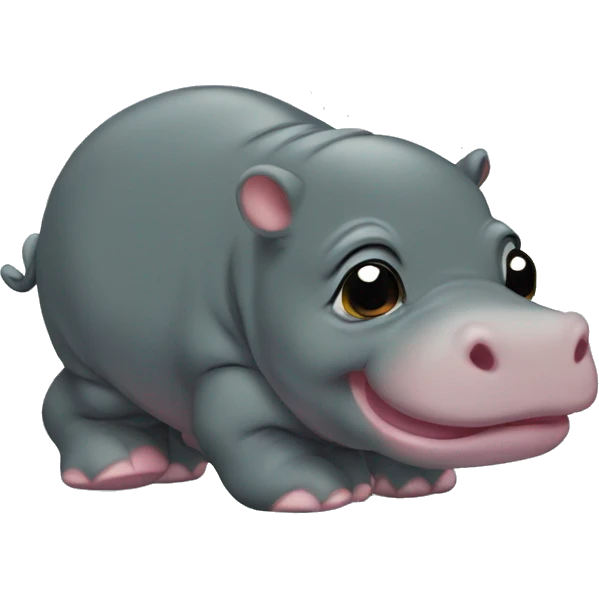 baby pygmy hippo mad emoji