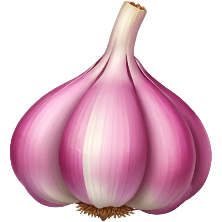 pink garlic with cut piece emoji
