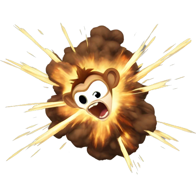 exploding monkey emoji